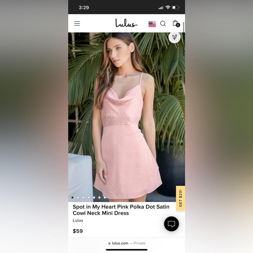 Lulu’s Polka Dot Satin Minidress